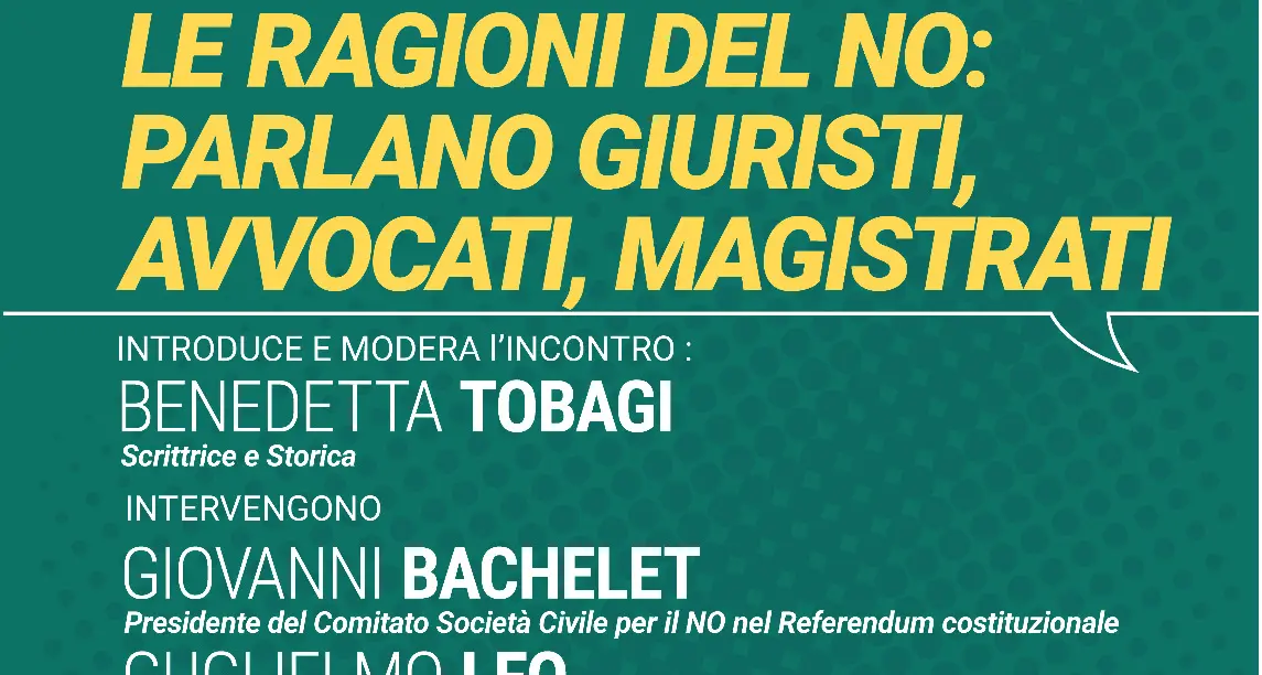 Le ragioni del No parlano: giuristi, avvocati, magistrati