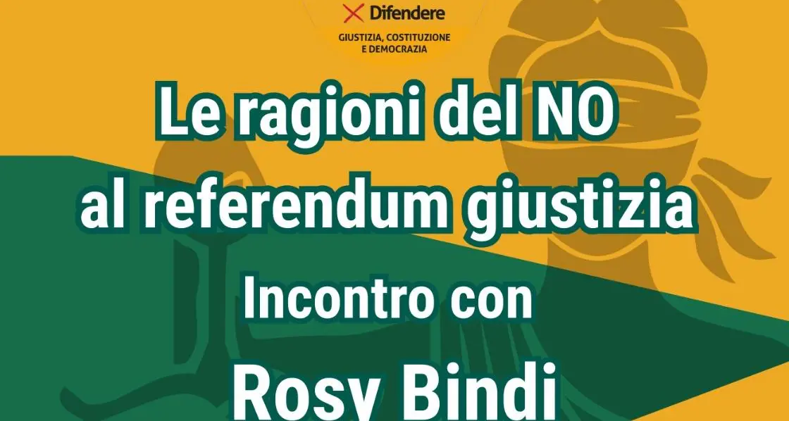 Incontro con Rosy Bindi Le ragioni del No