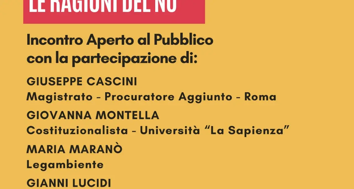 Le ragioni del No al referendum