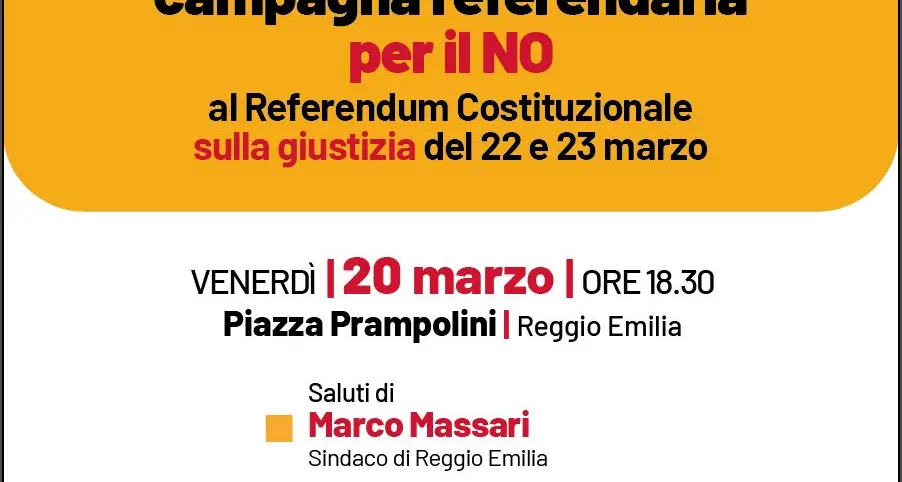 Evento conclusivo campagna per il No al referendum